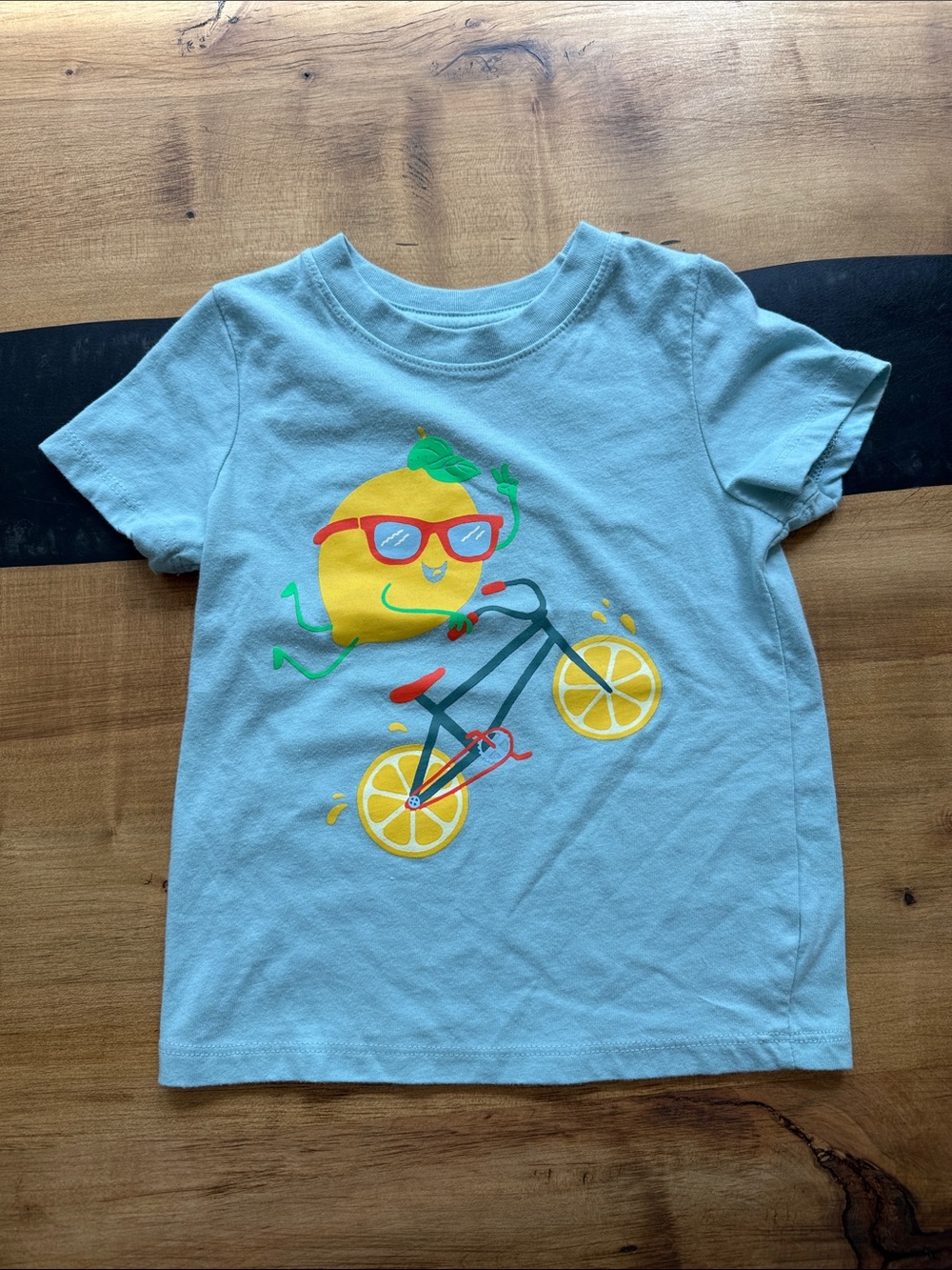 Cat & Jack Light Blue Lemon Bike Graphic Tee